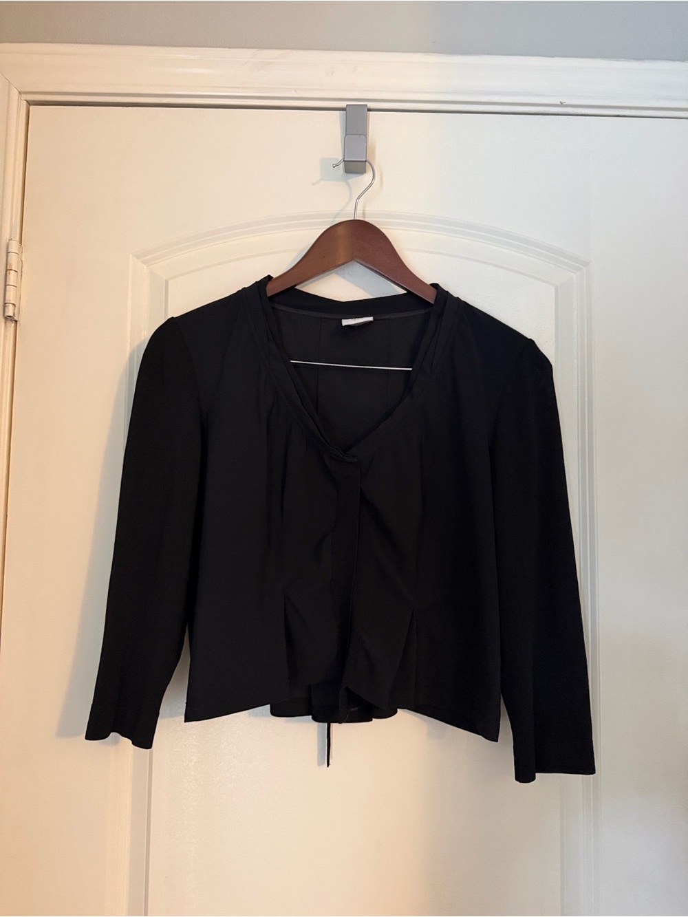 Black Women's Open-Front Cardigan Sweater